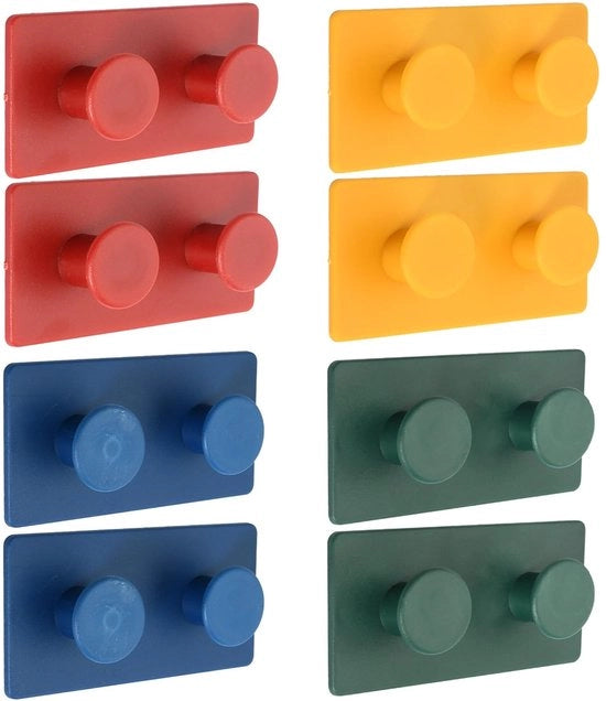 Haken per parete, adesivi, 8 pezzi, asciugamani per bagno, appoggio per la cucina e la porta