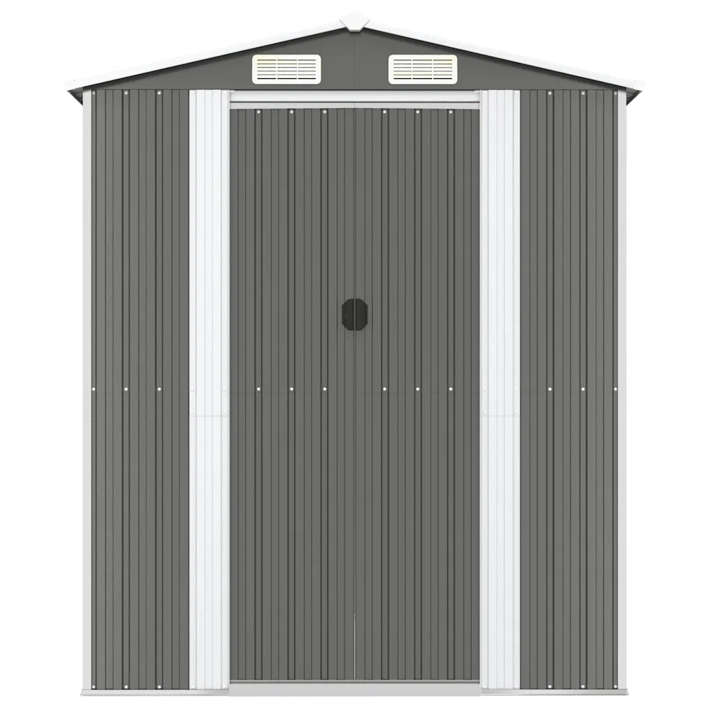 Capanno da Giardino Grigio Chiaro 192x440x223cm Acciaio Zincato 3147441