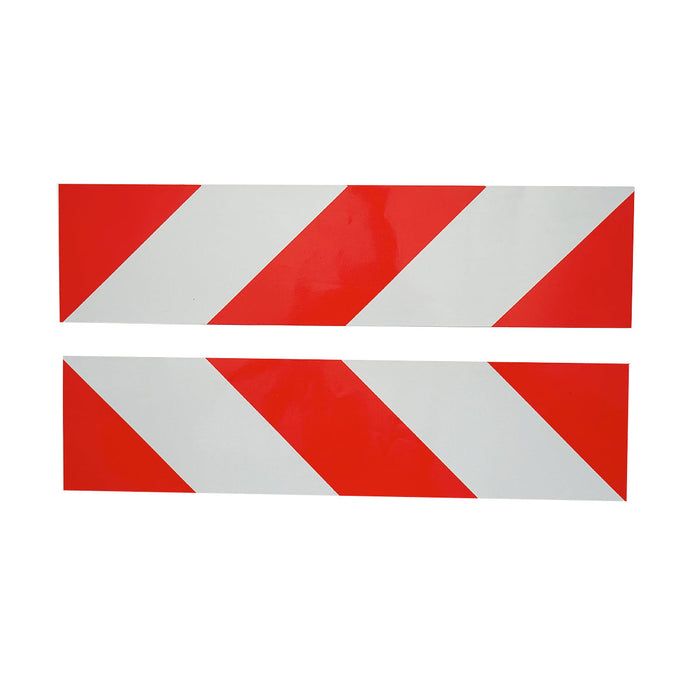 Adesivo riflettente a strisce rosse e bianche