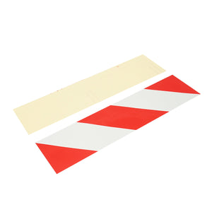 Adesivo riflettente a strisce rosse e bianche
