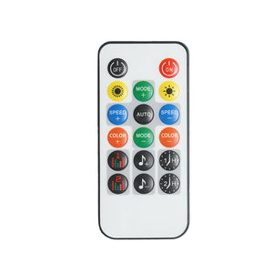 Barra LED RGB con ventose, 18W, 12–36V, telecomando, Bluetooth e app LED LAMP (520×45×40 mm)