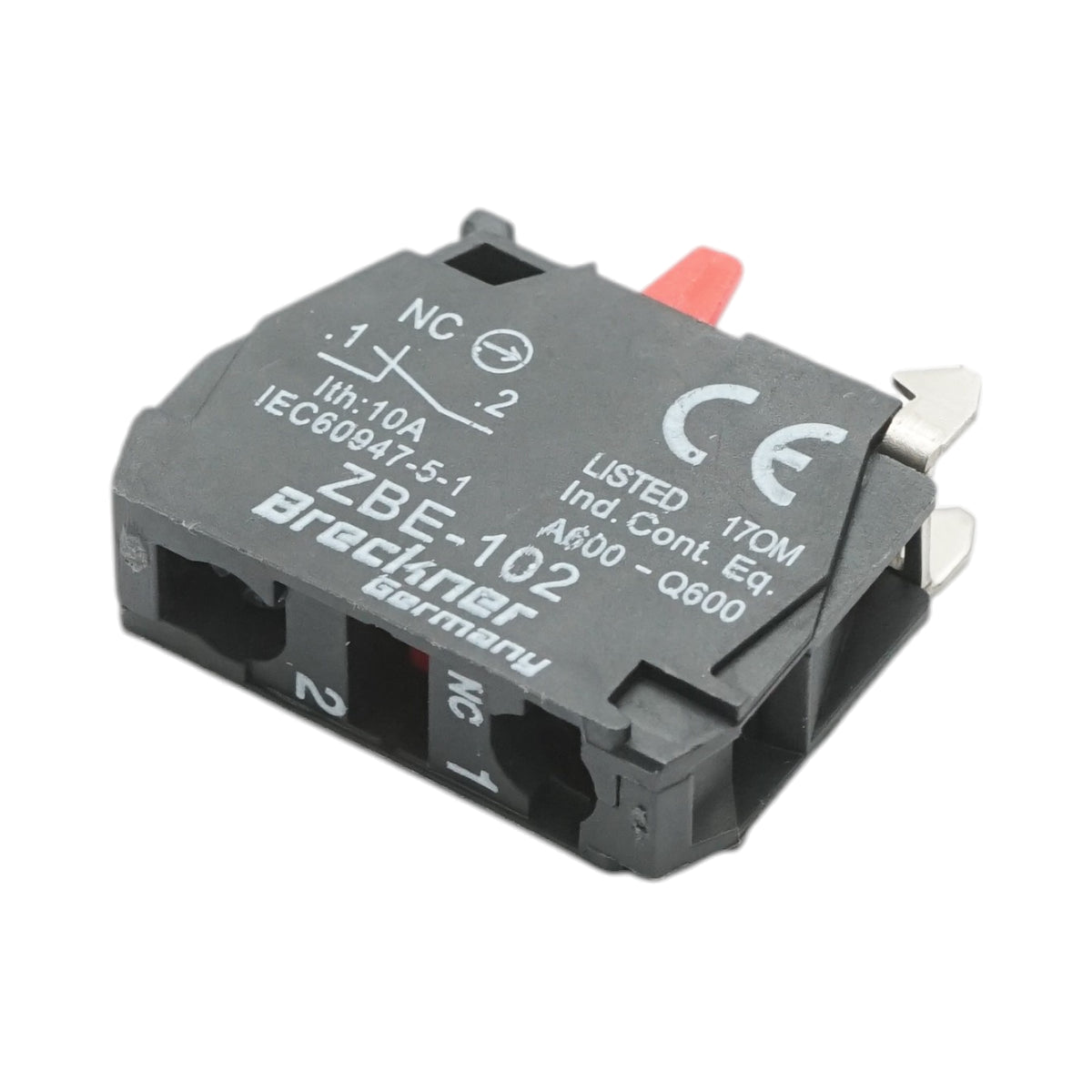 Blocco contatti ausiliari 1NC, 24V/10A 22mm LAY5 Breckner Germany