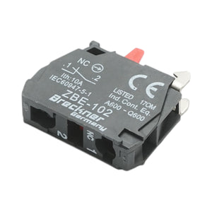 Blocco contatti ausiliari 1NC, 24V/10A 22mm LAY5 Breckner Germany