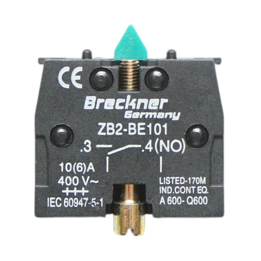 Blocco contatti ausiliari 1NO, 400V/10A 22mm LAY5 Breckner Germany