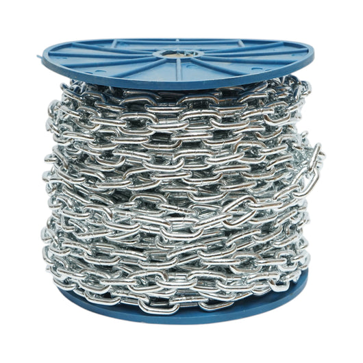 Catena elettrozincata 4,7x19x17mm DIN5685A 30m/rotolo tamburo di plastica