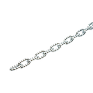 Catena elettrozincata 4,7x19x17mm DIN5685A 30m/rotolo tamburo di plastica