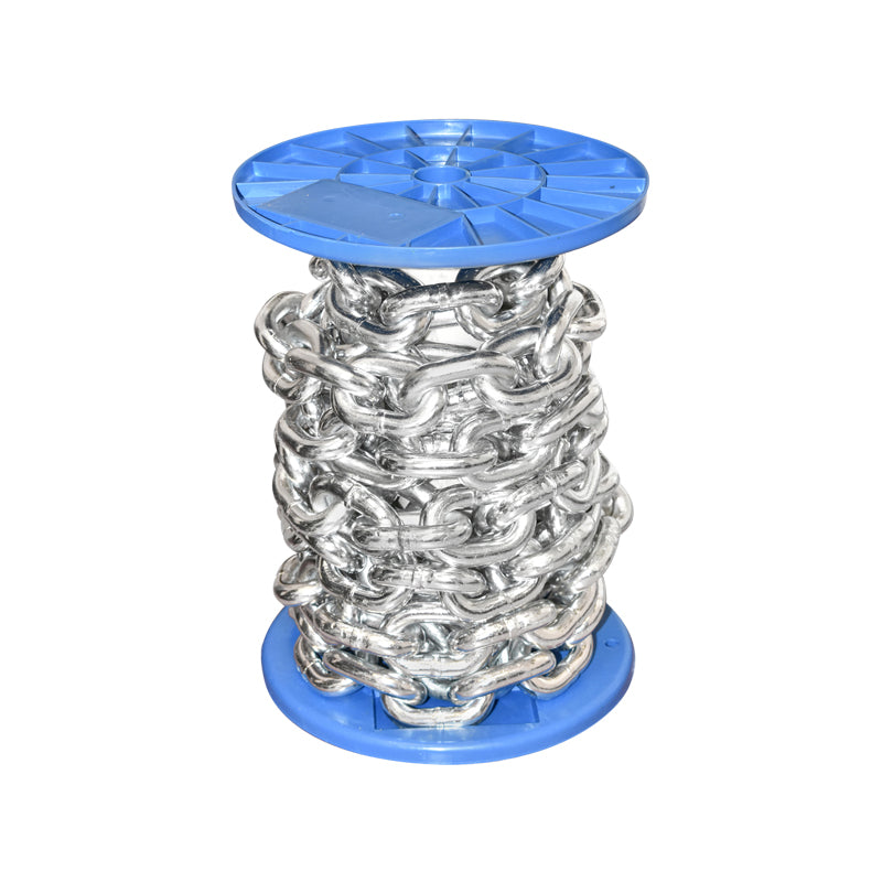 Catena elettrozincata DIN766 fi13 5m/rotolo tamburo di plastica