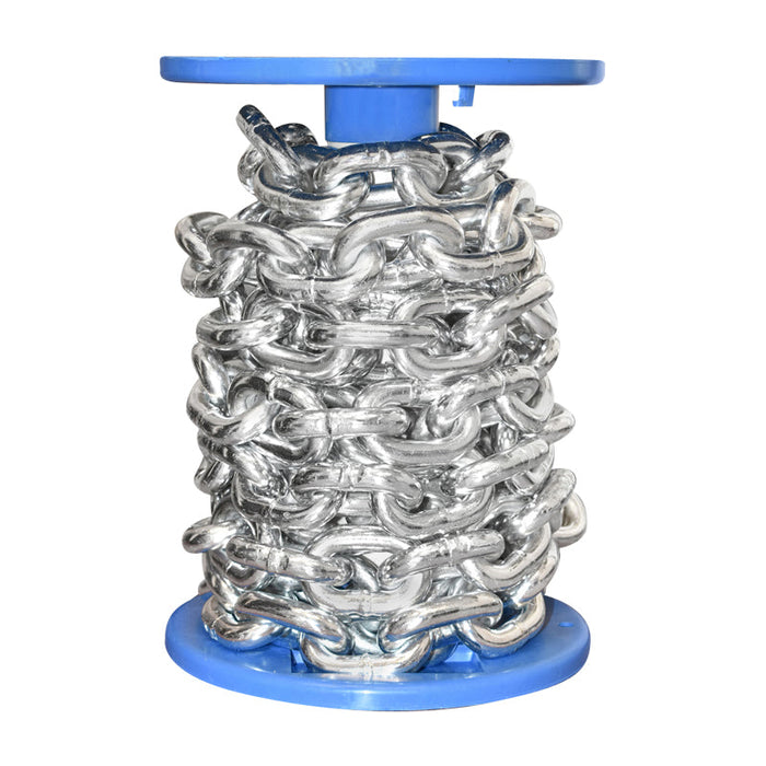 Catena elettrozincata DIN766 fi13 5m/rotolo tamburo di plastica