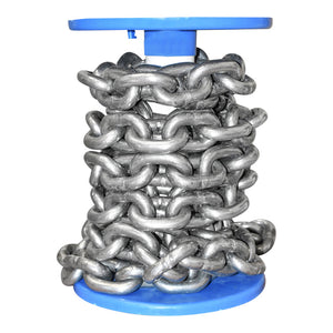 Catena in acciaio DIN766 fi13 5m/rotolo tamburo in plastica