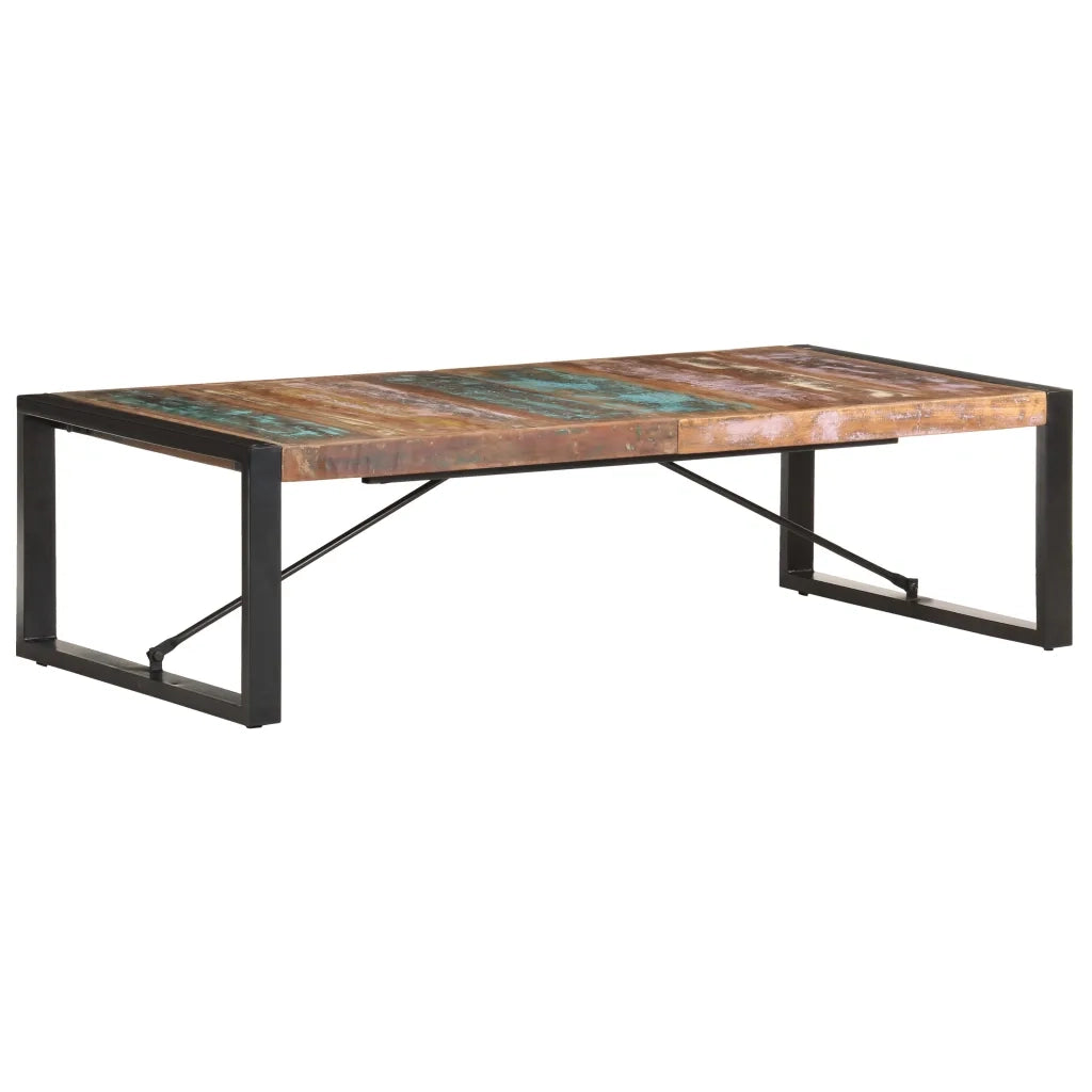 Tavolino da Salotto 140x70x40 cm in Legno Massello di Recupero cod mxl 57231
