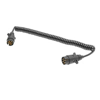 Cavo a spirale da 2,5 m con 2 spine maschio, 7 pin per presa rimorchio auto Breckner Germany