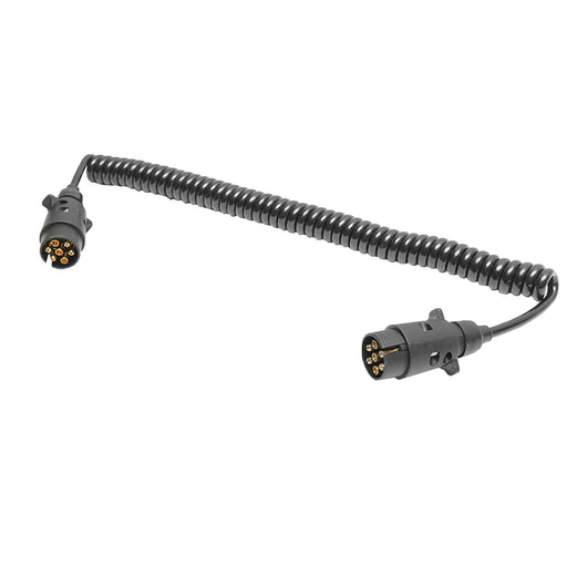 Cavo a spirale da 2,5 m con 2 spine maschio, 7 pin per presa rimorchio auto Breckner Germany