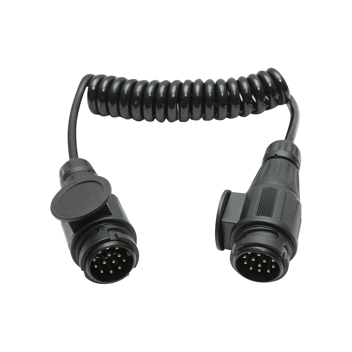 Cavo a spirale per rimorchio da 2,2 m con 2 spine maschio a 13 pin, 8 fili Breckner Germany