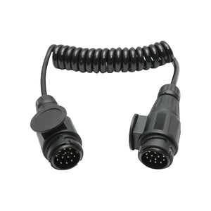 Cavo a spirale per rimorchio da 2,2 m con 2 spine maschio a 13 pin, 8 fili Breckner Germany