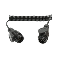 Cavo a spirale per rimorchio da 3,5 m con 2 spine maschio a 13 pin, 8 fili Breckner Germany