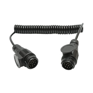 Cavo a spirale per rimorchio da 3,5 m con 2 spine maschio a 13 pin, 8 fili Breckner Germany