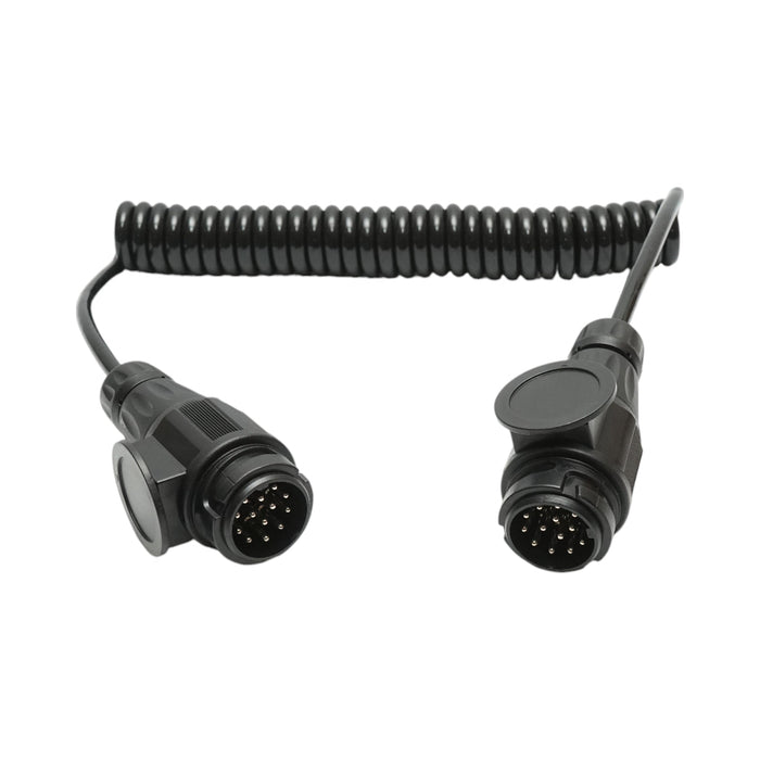 Cavo a spirale per rimorchio da 3,5 m con 2 spine maschio a 13 pin, 8 fili Breckner Germany