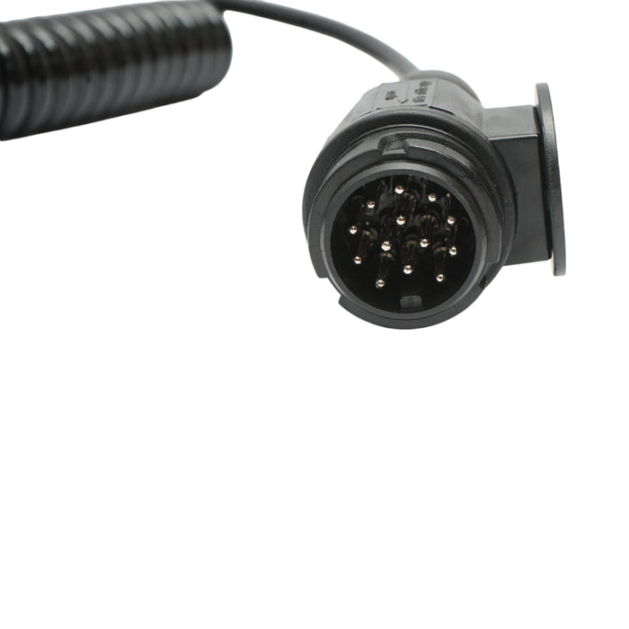 Cavo a spirale per rimorchio da 3,5 m con 2 spine maschio a 13 pin, 8 fili Breckner Germany