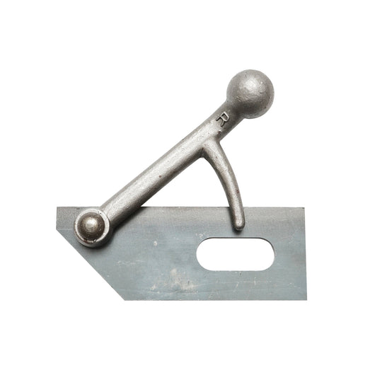 Cerniera destra con staffa e gancio di bloccaggio per serrande di rimorchi per auto