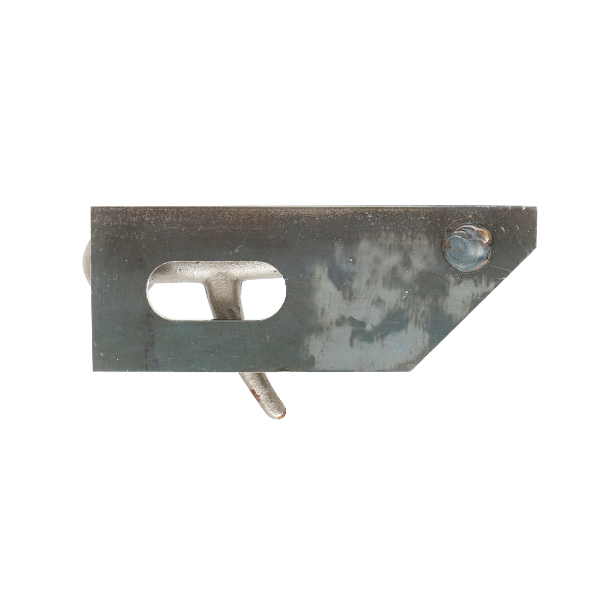 Cerniera destra con staffa e gancio di bloccaggio per serrande di rimorchi per auto