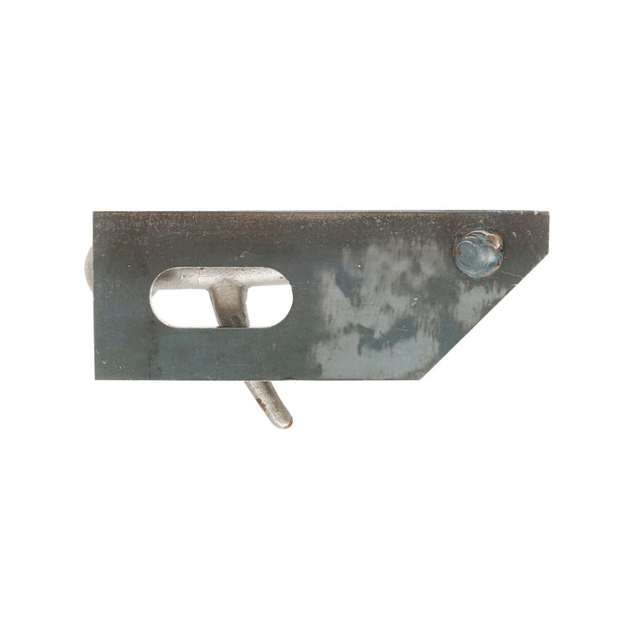 Cerniera destra con staffa e gancio di bloccaggio per serrande di rimorchi per auto