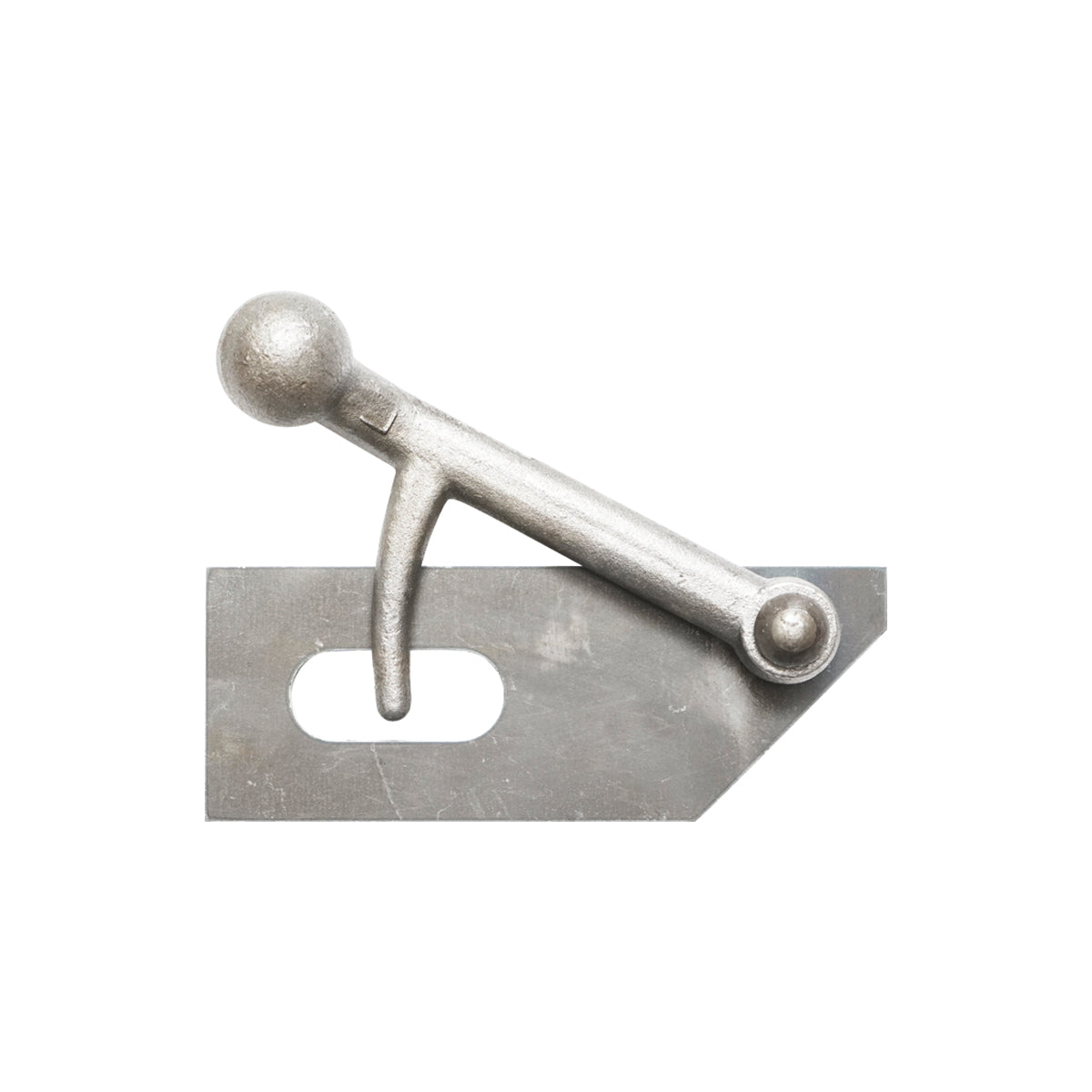 Cerniera sinistra con staffa e gancio di bloccaggio per serrande di rimorchi per auto