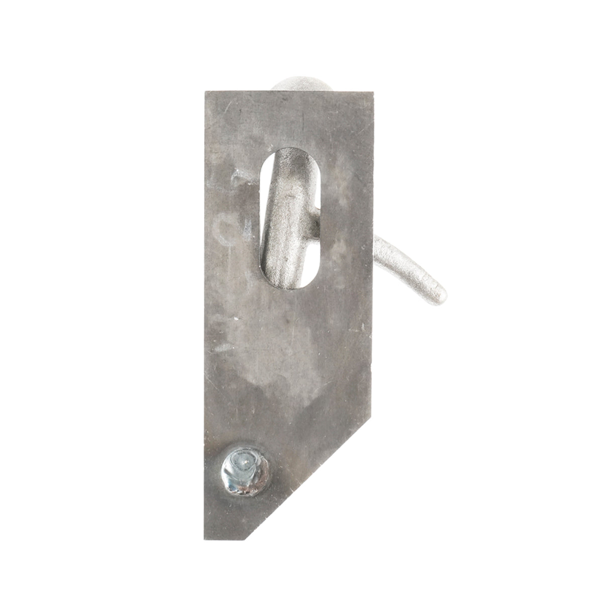 Cerniera sinistra con staffa e gancio di bloccaggio per serrande di rimorchi per auto