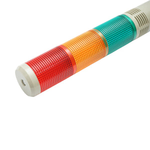 Colonna di segnalazione a LED 12-30V AC con sirena rosso-verde-giallo Breckner Germany