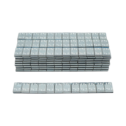 Contrappesi autoadesivi grigio chiaro per equilibratura ruote Fe 60g (5gx12 pz) 100 strisce/scatola