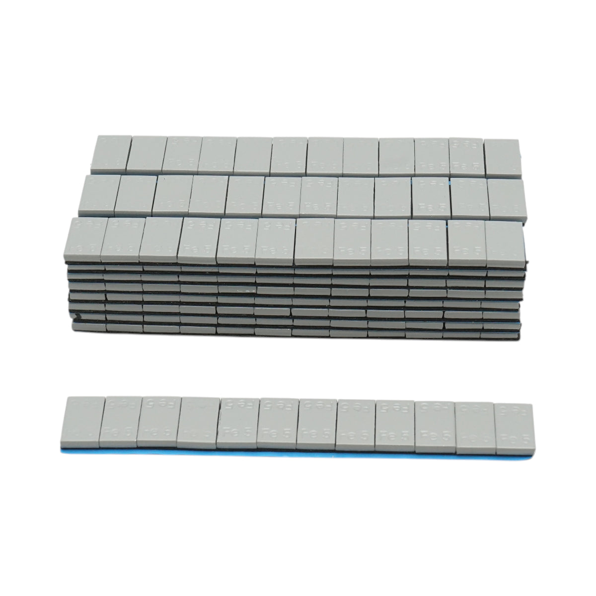 Contrappesi autoadesivi grigio scuro per equilibratura ruote Fe 60g (5gx12 pz) 100 strisce/scatola