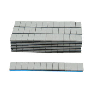 Contrappesi autoadesivi grigio scuro per equilibratura ruote Fe 60g (5gx12 pz) 100 strisce/scatola