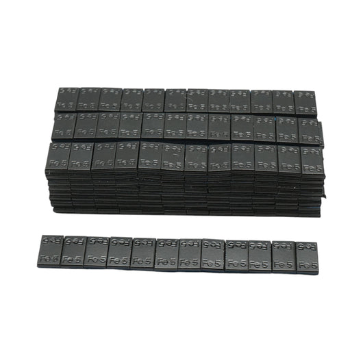 Contrappesi autoadesivi neri per equilibratura ruote Fe 60g (5gx12 pz) 100 strisce/set