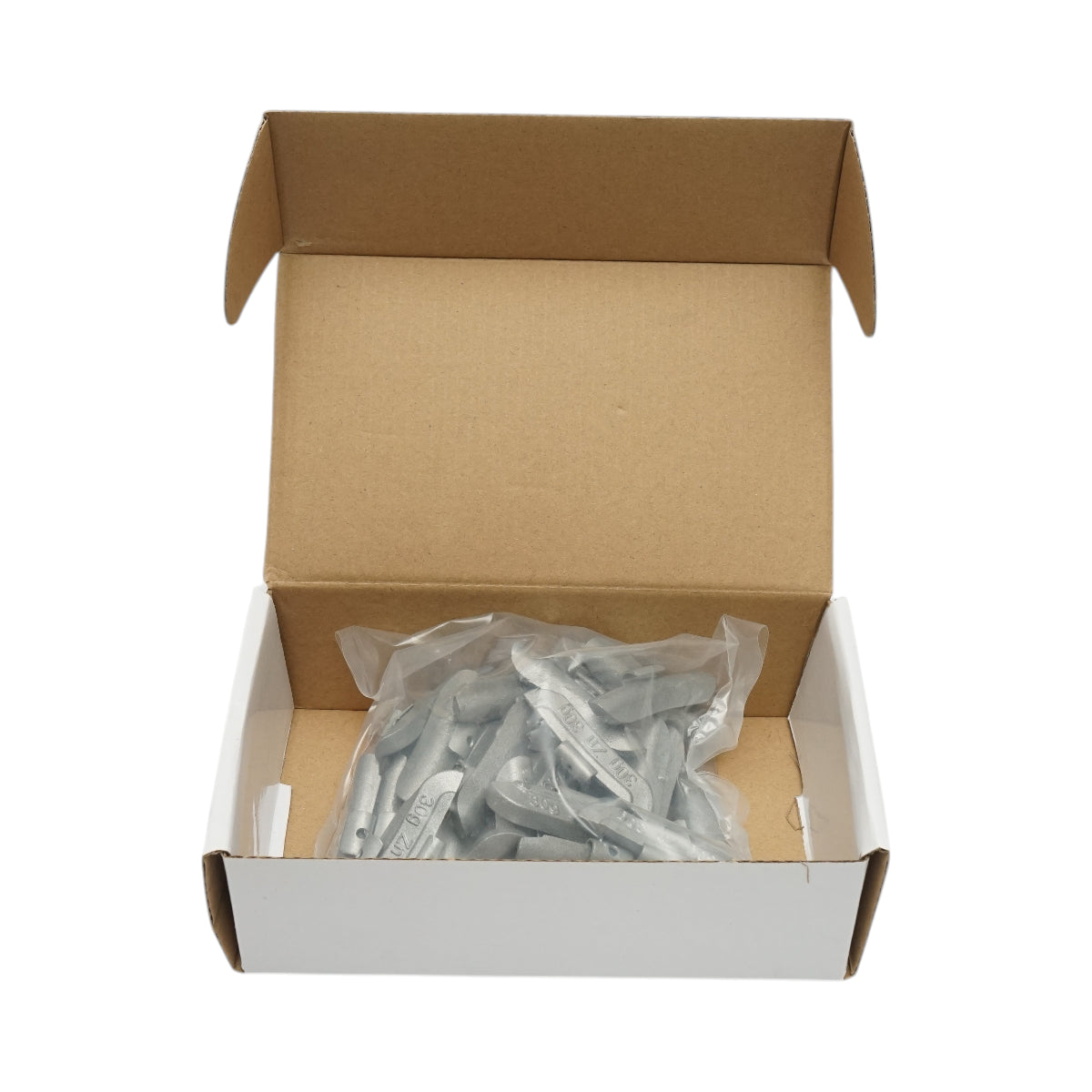 Contrappesi in zinco da 30 g per equilibratura ruote, 50 pezzi/scatola