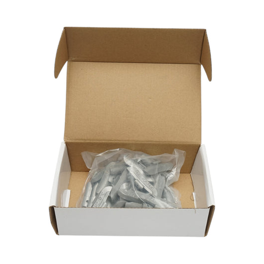 Contrappesi in zinco da 30 g per equilibratura ruote, 50 pezzi/scatola