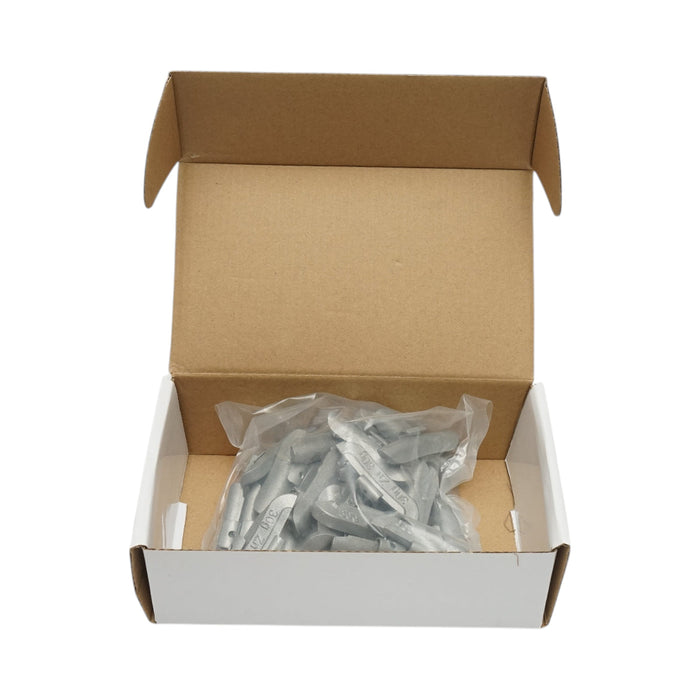 Contrappesi in zinco da 30 g per equilibratura ruote, 50 pezzi/scatola