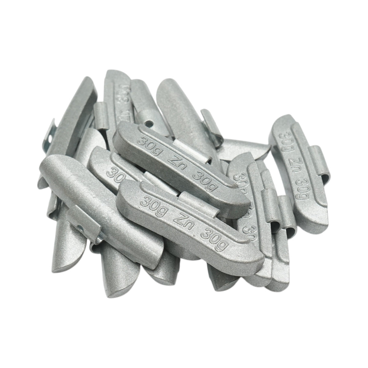 Contrappesi in zinco da 30 g per equilibratura ruote, 50 pezzi/scatola