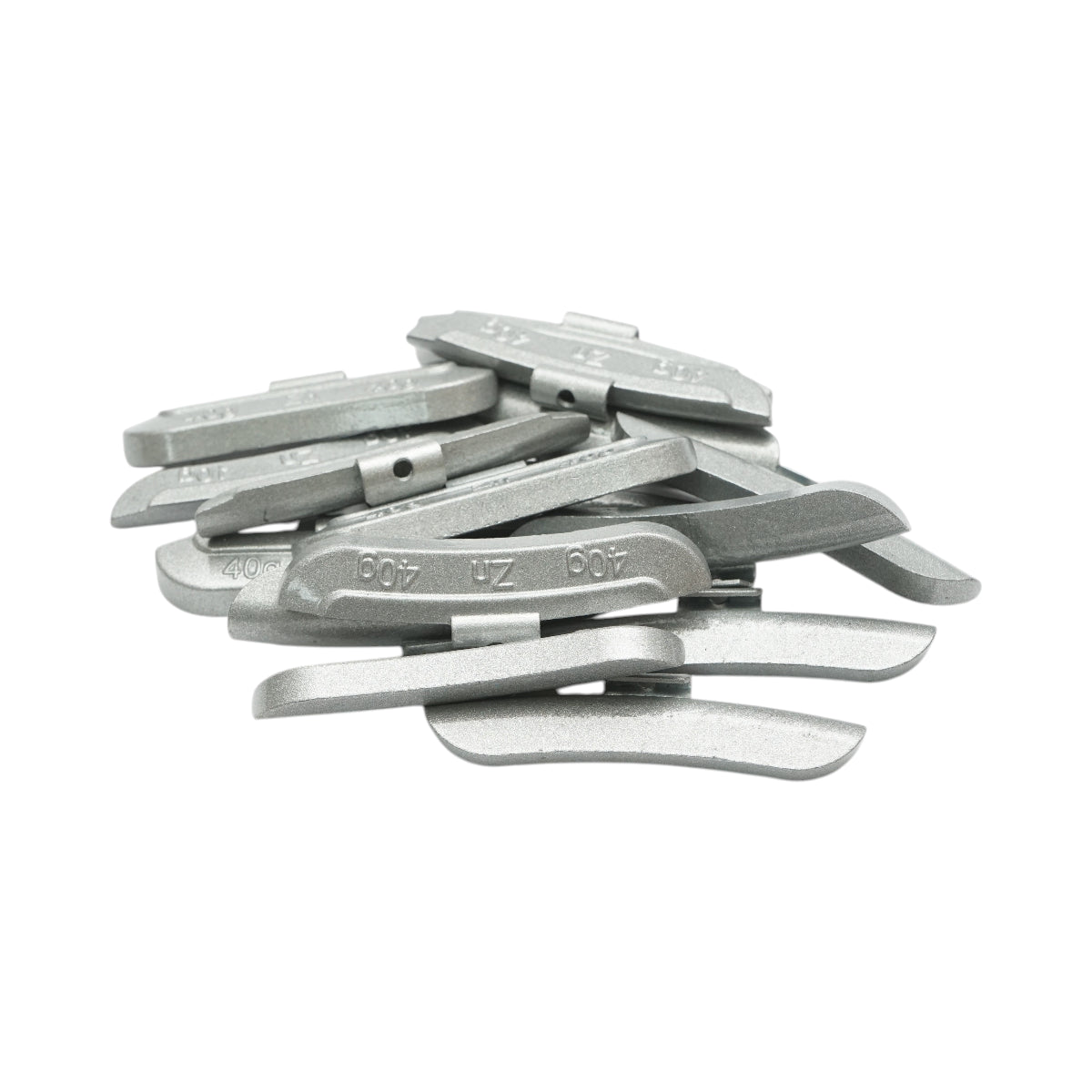 Contrappesi in zinco da 40 g per equilibratura ruote, 50 pezzi/scatola