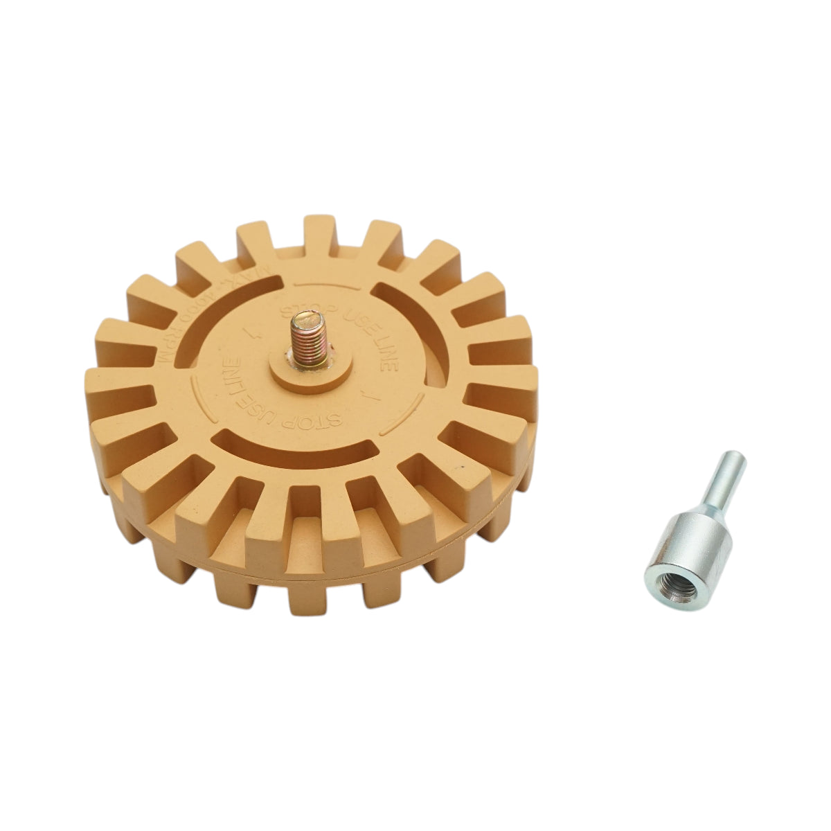 Disco in gomma per la rimozione di adesivi e adesivi