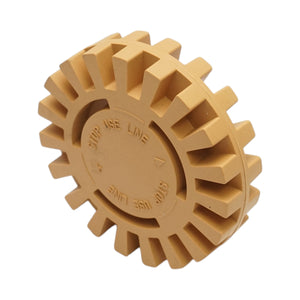 Disco in gomma per la rimozione di adesivi e adesivi