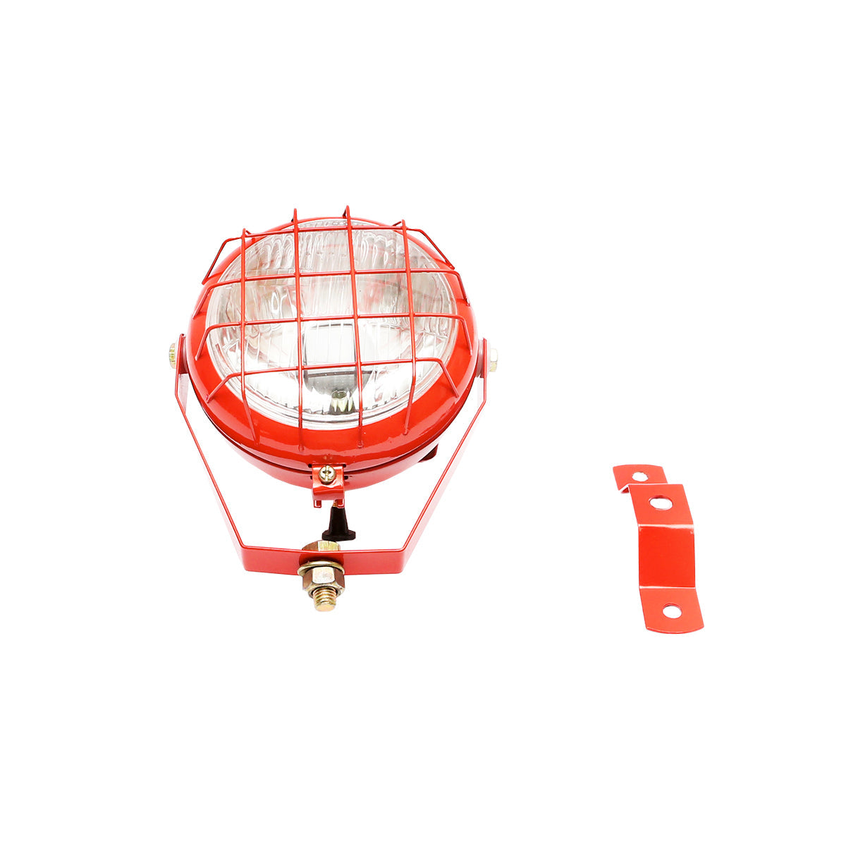 Faro da lavoro arancione orientabile, proiettore con interruttore per trattore o macchina agricola 12V Breckner Germany