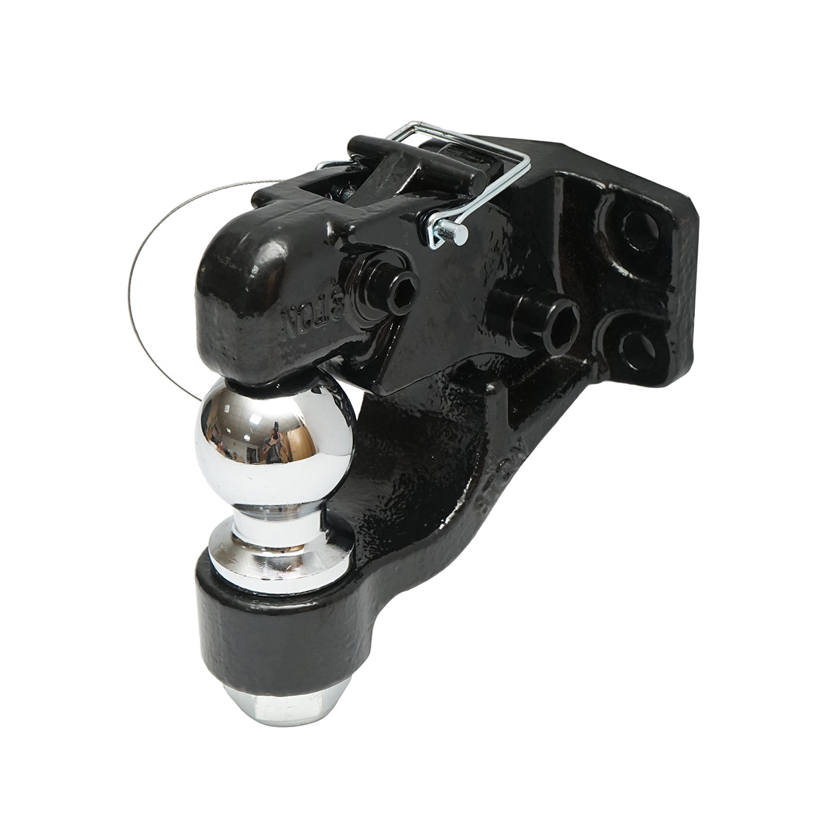 Gancio di traino con bullone, sfera e fermo di sicurezza, peso massimo 2700 Kg Breckner Germany