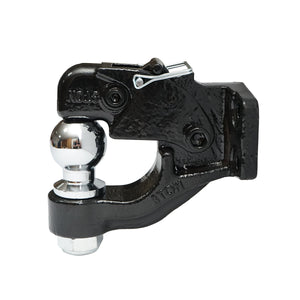 Gancio di traino con bullone, sfera e fermo di sicurezza, peso massimo 2700 Kg Breckner Germany