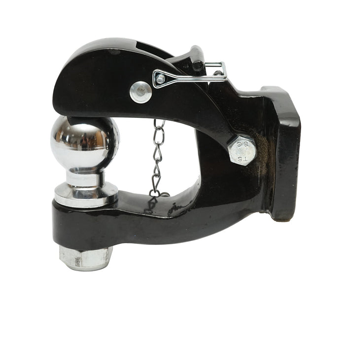 Gancio di traino con bullone, sfera e fermo di sicurezza, peso massimo 3000Kg