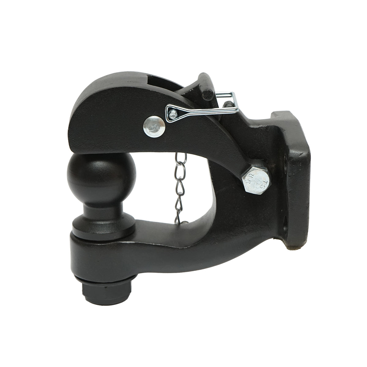 Gancio di traino con bullone, sfera e fermo di sicurezza, peso massimo 3000Kg