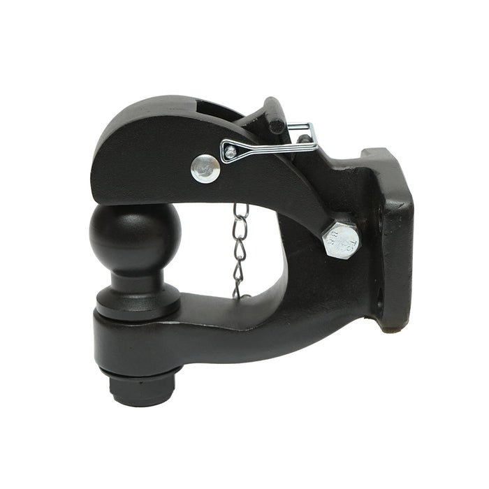 Gancio di traino con bullone, sfera e fermo di sicurezza, peso massimo 3000Kg