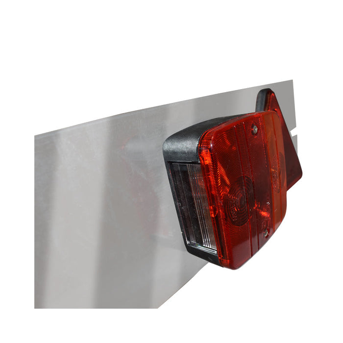 Gancio di traino da 1200 mm, 2 lampade, 2 triangoli riflettenti, cavo da 6 m e presa da 12 V a 7 pin