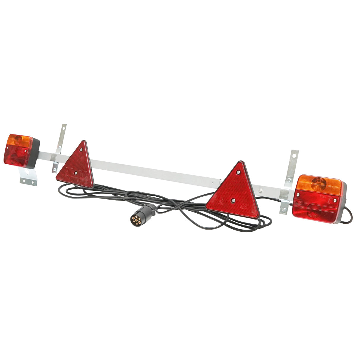 Gancio di traino regolabile 1-1,6 m con lampade, cavo 2,5/6 m e spina a 7 poli Breckner Germany