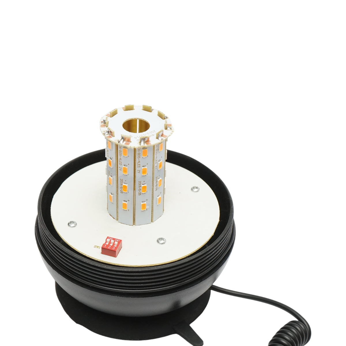 Girofaro LED 12–24V – 3 modalità – base magnetica – IP65