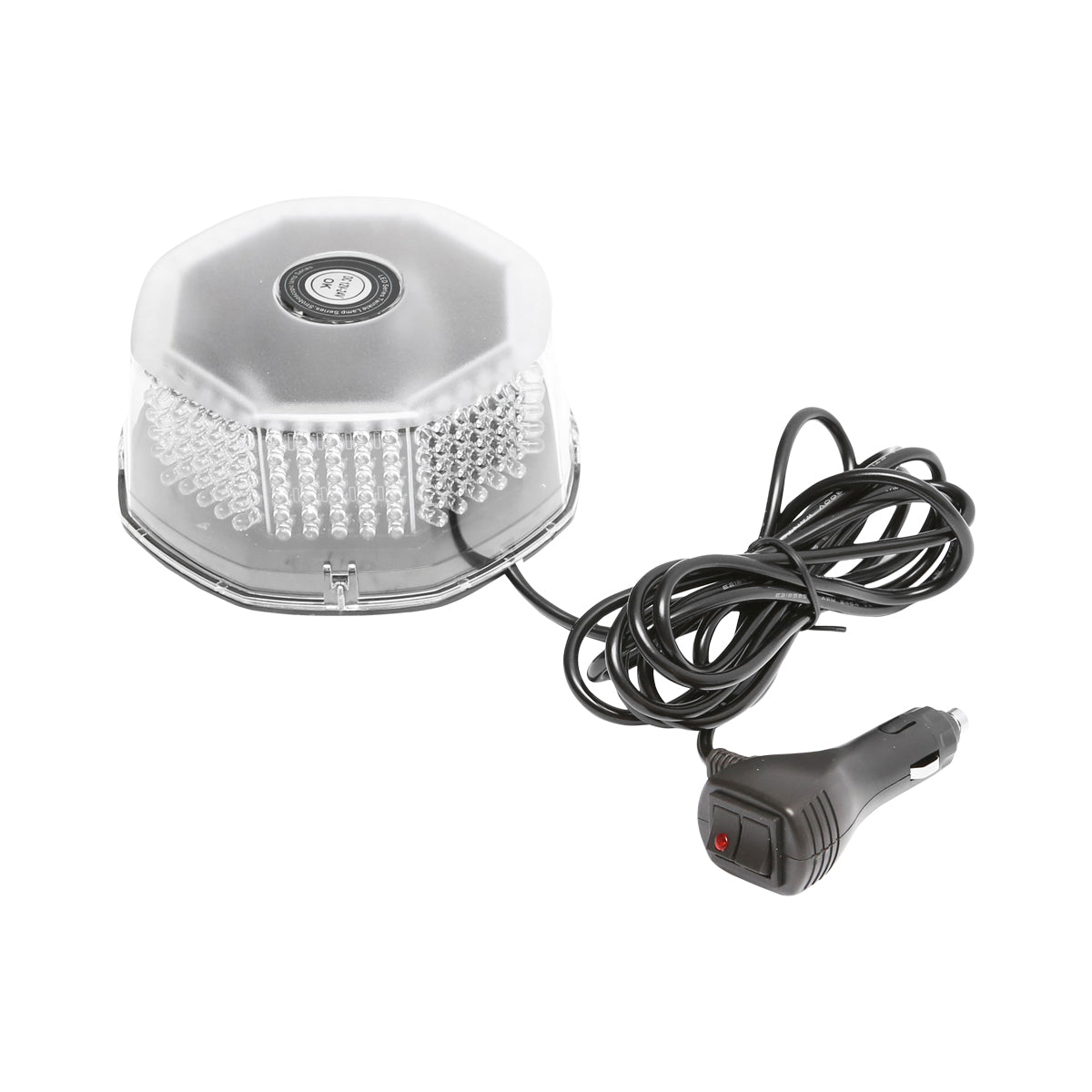 Girofaro LED rotondo con 240 LED – luce gialla, base magnetica, interruttore ON/OFF – 12V/24V Breckner Germany