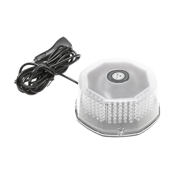 Girofaro LED rotondo con 240 LED – luce gialla, base magnetica, interruttore ON/OFF – 12V/24V Breckner Germany